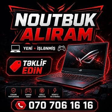 komputerlər islenmis: YÜKSEK QIYMETE NOUTBUK ALIRAM YENİ VE İŞLEMIŞ TEKLİF EDIN — 1