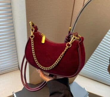 Yeni bordo nabuk çanta lalafo.az -da Yeni bordo nabuk çanta