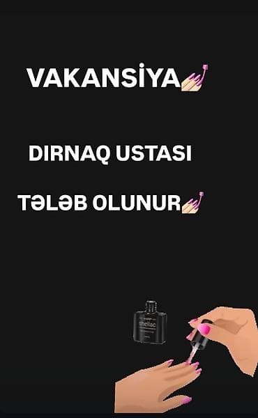 İş: Dırnaq ustası tələb olunur, Fiks edilmiş ödəniş, Materialların təqdim olunması — 1