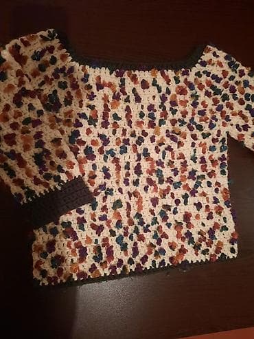 Əl işı toxunma sviter - Model: dirsəyə qədər qol, dairəvi (açıq) lalafo.az -da Əl işı toxunma sviter - Model: dirsəyə qədər qol, dairəvi (açıq)