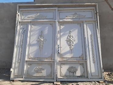 darvaza gence: Dəmir Həyət darvazası, Mexaniki, Qapı ilə, rəng - Bej, Kredit yoxdur — 2