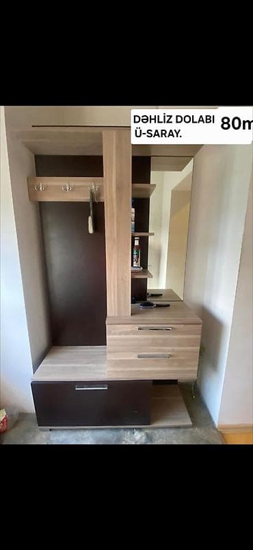 islenmis sfaner: Dəhliz dolabı – Ü-Saray modeli - Material: Laminat/MDF kombinasiya — 1