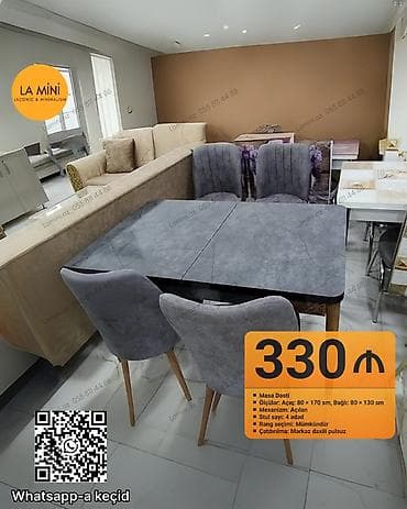 masa acılan: Açılan, 4 stul — 1