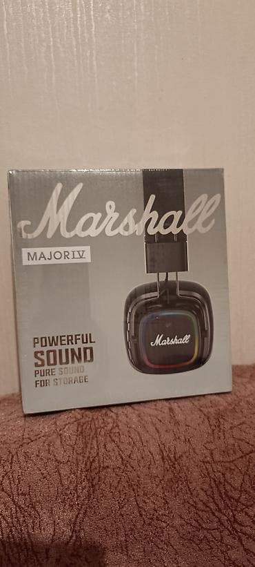 Yeni Simsiz (Bluetooth) Qulaqcıqlar, Marshall, rəng - Qara