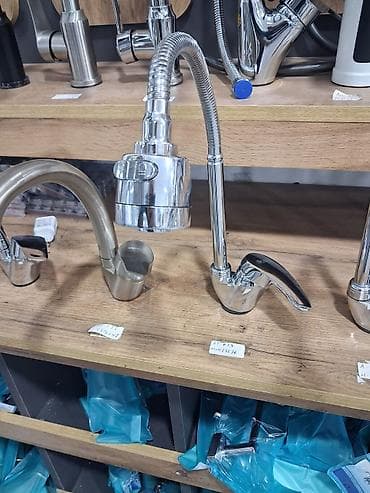 Mətbəx üçün çevik boyunlu qarışdırıcı kran - Material: xrom örtüklü