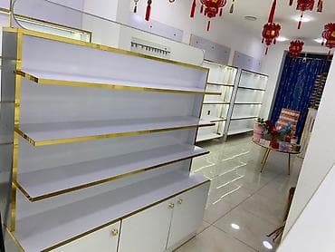 ucuz vitrin: Mağaza vitrin dəsti – LED işıqlı divar rəfləri və mərkəz stendi - — 8