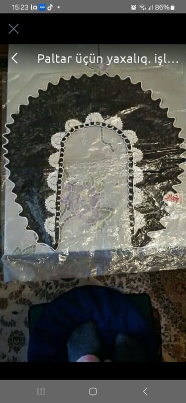 yun koftalar: Paltar üçün yaxalıq dəsti - Klassik, yarımdairə formalı yaxalıq - — 1