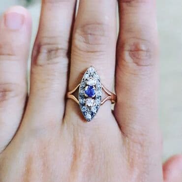 zümrüd qaşlı üzüklər: Toy, Üzük, Sarı qızıl, 583 Əyar, Aleksandrit — 2