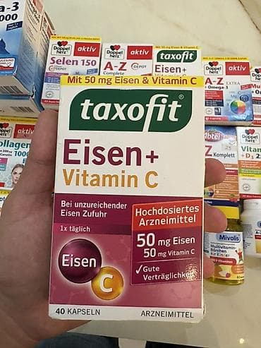 Taxofit Eisen + Vitamin C – dəmir və C vitamini kompleks kapsulları -
