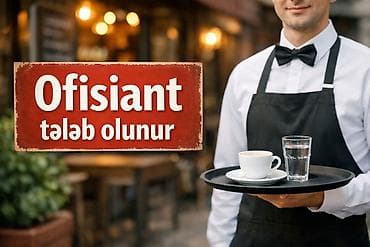 berber işi: Ofisiant tələb olunur, Restoran, 1-2 illik təcrübə — 1