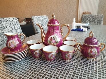 cay daslari: Çay dəsti, rəng - Çəhrayı — 9