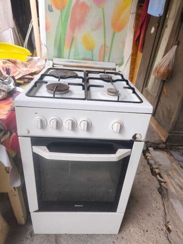 Duxovkalar: Qaz sobası Ayrıca dayanan, 4 gözlü, İşlənmiş — 1