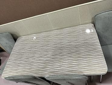 ikinci el stol stul satışı: Mətbəx üçün, İşlənmiş, Açılmayan, Dördbucaq masa, 4 stul — 3