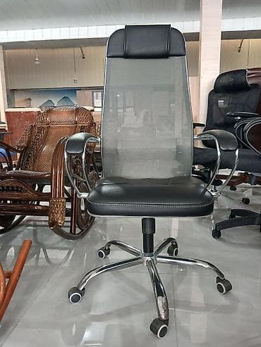 mebel servant: Ofis kresloları – müxtəlif modellər - Direktor tipi dəri kreslo (tünd — 10