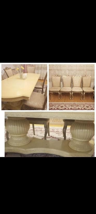 i̇şlənmiş stol: Qonaq otağı üçün, İşlənmiş, 8 stul — 1