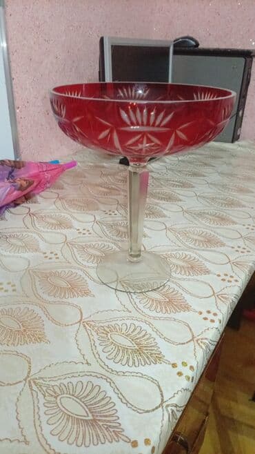 культура тибета чай купить в баку: Məişət qabları dəsti - Qırmızı rəngli şüşə/çex kristalı üslubunda — 1