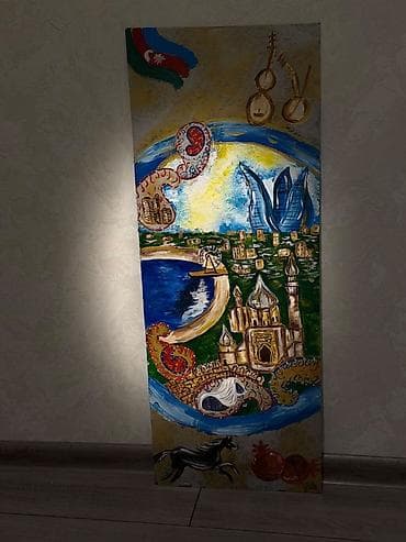 sekileri: Əsərin adı: Azərbaycan mövzulu dekorativ tablo (əl işi) Təsvir: - — 2