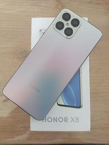 android tv box 9: Honor X8, 128 GB, rəng - Gümüşü, Barmaq izi — 1