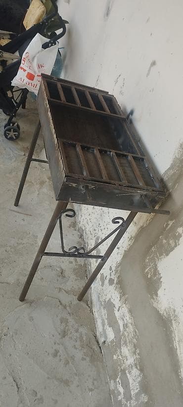 kilo kabab: Metaldan hazırlanmış manqal/qril masası - Material: qalın gövdəli — 4