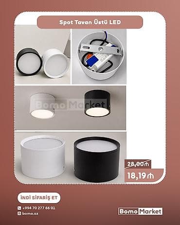 Spot Tavan Üstü LED işıqlandırma - Tavan üstü montaj üçün silindrik