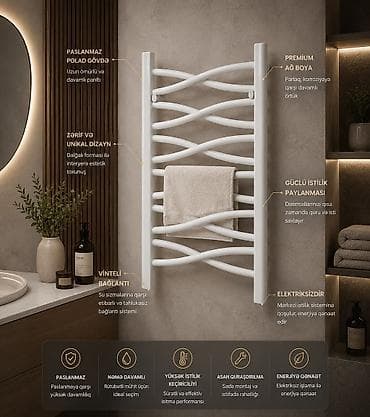 hamam sushilka: ▪️Paslanmaz materialdan dəsmalqurudanlar (Nerj 304) — 1