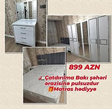 dekor ref: İkinəfərlik çarpayı, 2 tumba, Termo, Dolab, Azərbaycan, Yeni — 2