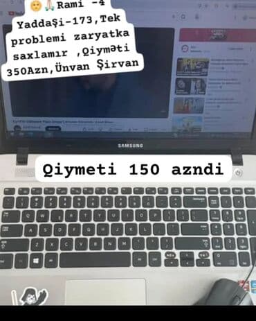 ekran kartı notebook: Samsung noutbuk - Ekran: 15.6" (təxminən), geniş çərçivəli - — 1