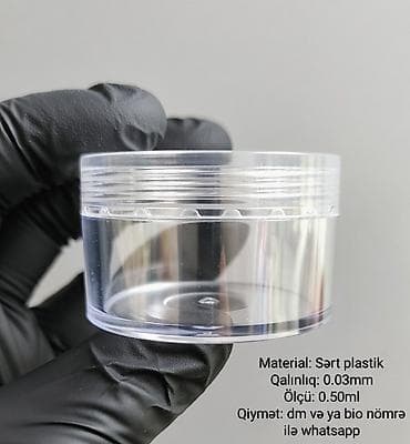Оборудование для производства: Şəffaf, sərt plastik qab – krem, balzam, skrab, glitter, muncuq və s — 1