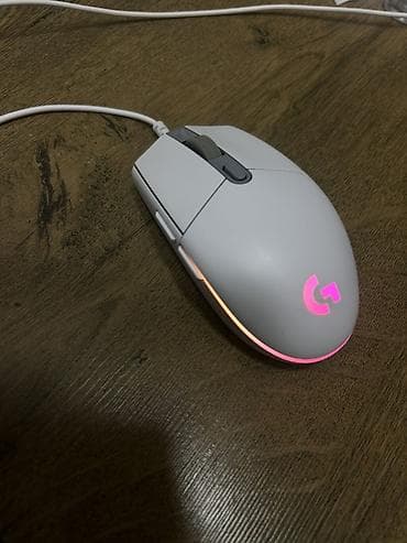 komputer işlənmiş: Logitech G203 seriyası simli oyun siçanı – ağ rəng Əla vəziyyətdədi — 1