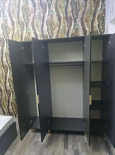 şifonerlər: Yeni, 4 qapılı, Güzgülü, Ağ, Açılan, Düz dolab — 3