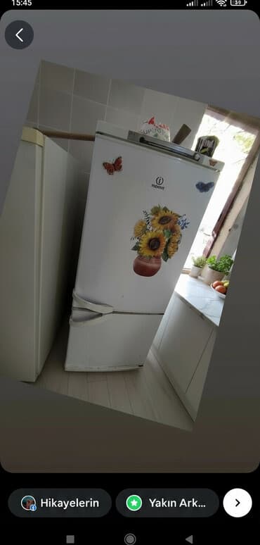 soyuducu gəncə: İşlənmiş 2 qapılı Indesit Soyuducu Satılır, rəng - Ağ — 1