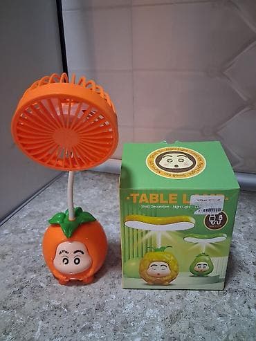 mini projektor: Məhsul: Masaüstü mini ventilyator/LED işıq – meyvə dizaynlı — 2