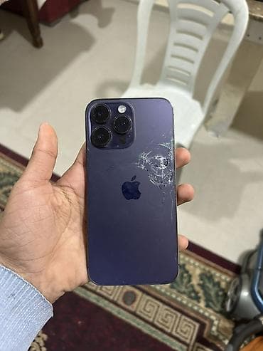 iphone 15 pro qiymət: IPhone 14 Pro, Deep Purple, Qırıq — 2