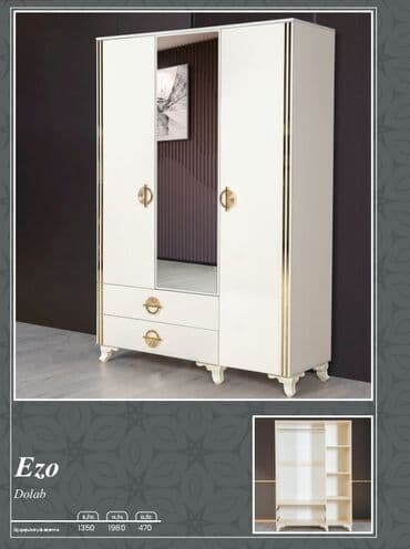 balkon skaflari: Yeni, Açılan, 3 qapılı Düz dolab, Qarderob, paltar dolabı, Türkiyə — 1