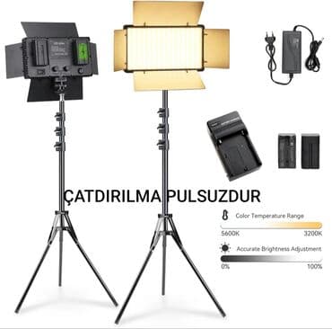 ✅800 U ✅led rgb işiq tripod ✅i̇dare etme pultu var ✅ professional foto