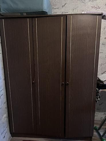 6 qapili dolablar: 4 qapılı, Qəhvəyi, Digər material, Açılan, Düz dolab — 4