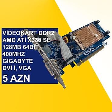Korpuslar: Videokart "AMD ATİ Radeon X330 SE 128MB 64bit 400Mhz Gigabyte" ⭐Qiymət — 1