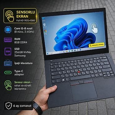 pro controller: Sensorlu 14 ekran/i5-8 nəsil/8GB DDR4/SSD 256gb Salam əziz dostlar 🖐🏻 — 1