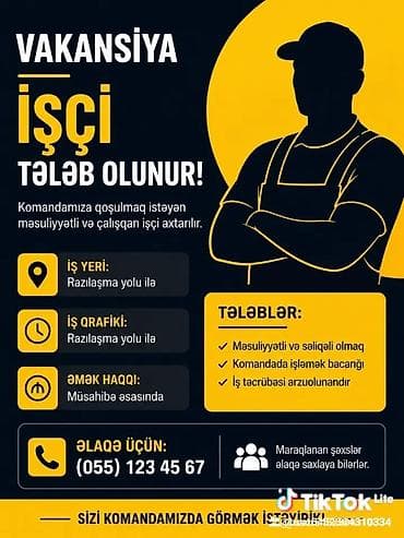 Vakansiya: İşçi tələb olunur piyada kuryer tələb olunur lalafo.az -da Vakansiya: İşçi tələb olunur piyada kuryer tələb olunur
