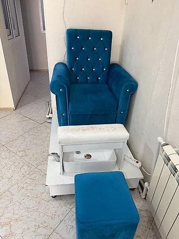 Pedikür üçün salon dəsti - Rahat oturacaqlı, məxməri parça ilə