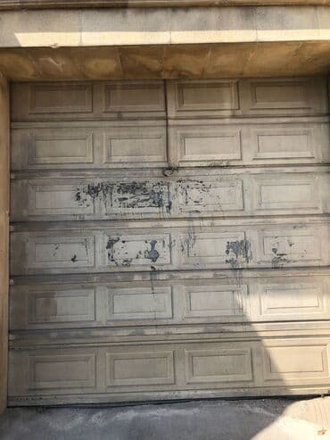 darvaza işdənmiş: İşlənmiş Dəmir Qaraj darvazası, Seksional, Avtomatik, 8 m, Şəbəkə ilə, Kredit yoxdur, Ödənişli quraşdırma, Ünvandan götürmə — 1