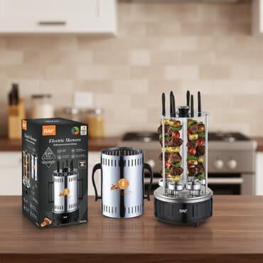 Vertikal kabab aparatı, 6 şişli, Termostat ilə, Yeni