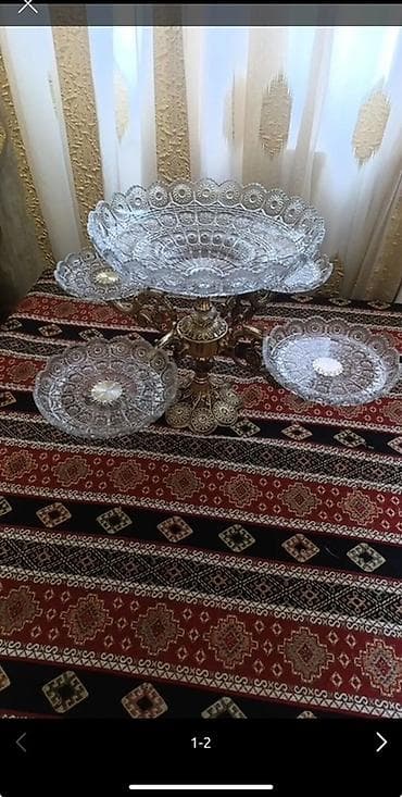 quru: Klassik şirniyyat və meyvə təqdimatı üçün dekorativ 4-lüq dəst. - 1 — 1