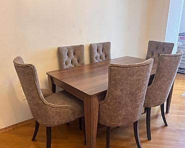 Açılmayan, Dördbucaq masa, 6 stul