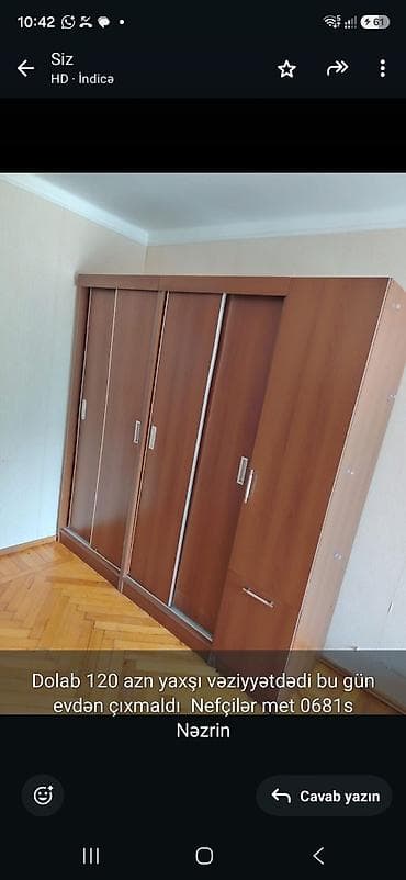 Dolab 120 azn yaxşı vəziyyətdədi bu gün evdən çıxmaldı Nefçilər met — 1