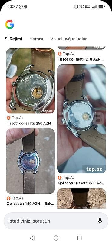 t winner saat: Qol saatı, Tissot, rəng - Qara — 2