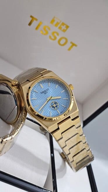 Kişi ayaqqabıları: Yeni, Qol saatı, Tissot, rəng - Qızılı — 5