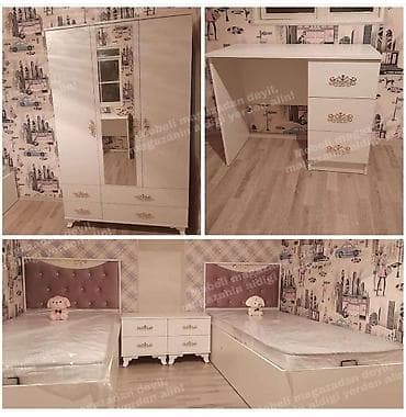 yataq otagi dest: 2 carpayi 1 dolab Sifariwle yigilir. Reng secimleri var. Catdirma — 1