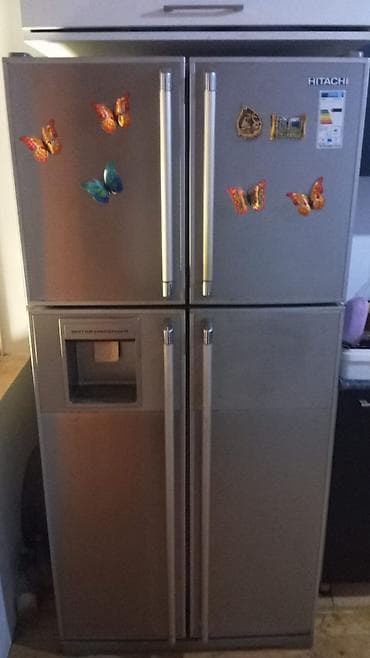 İşlənmiş 4 qapılı Hitachi Soyuducu Satılır, rəng - Boz