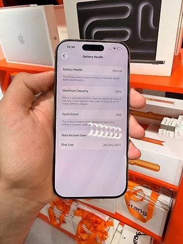 ayfon 16 e: IPhone 16 Pro, 256 GB, Natural Titanium, Zəmanət — 3